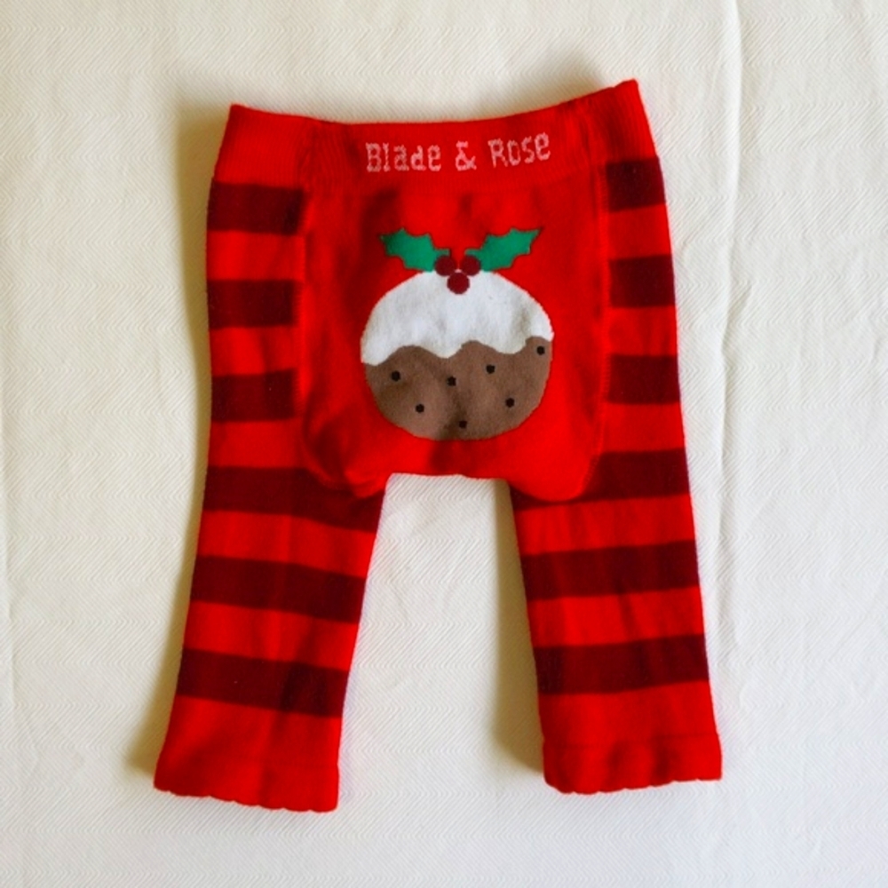 blade & rose striped stretchy knit leggings footless tights 0-6 months baby girl